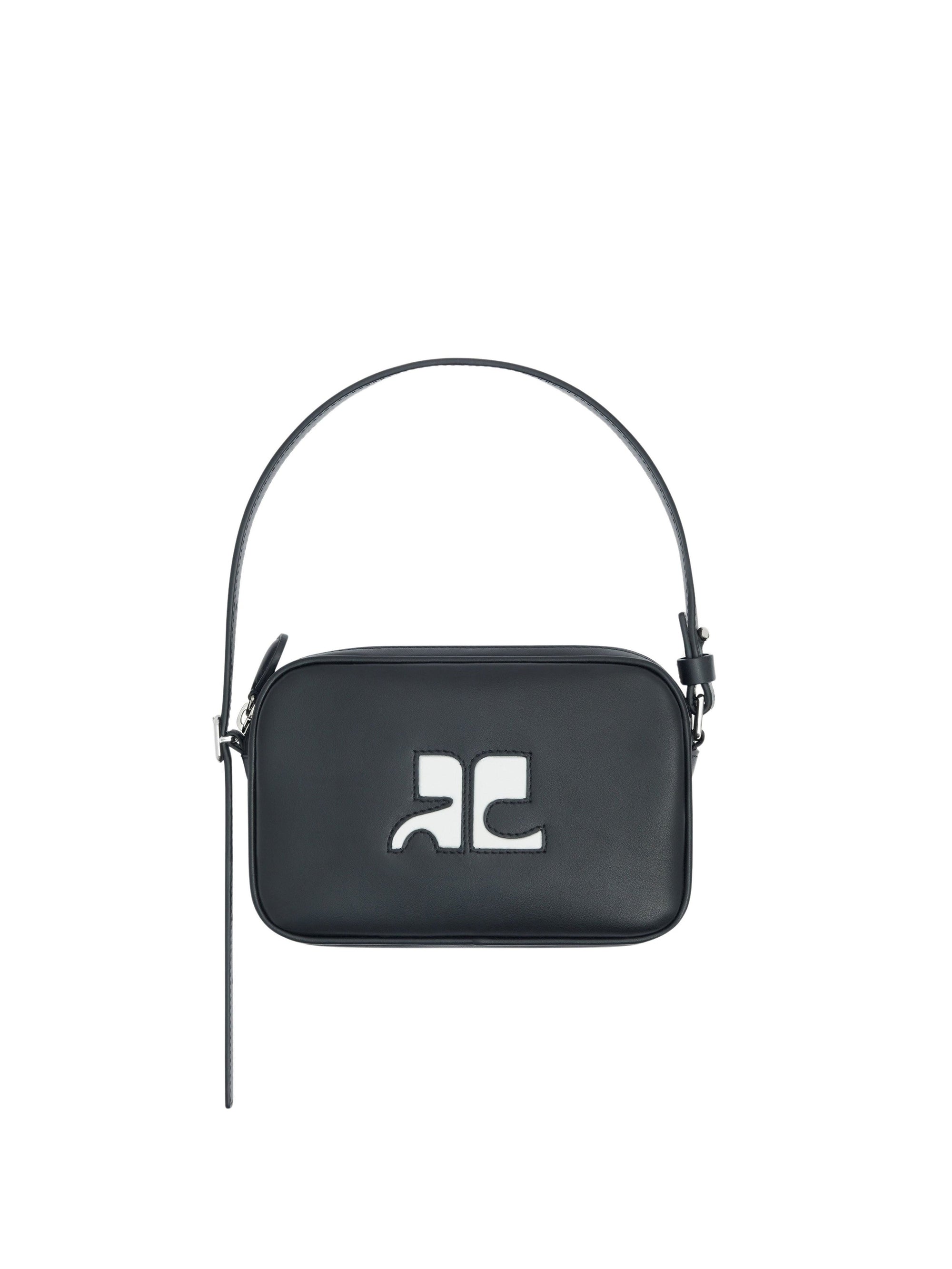 Sac Slim Camera logo ac en cuir - Courrèges - Black