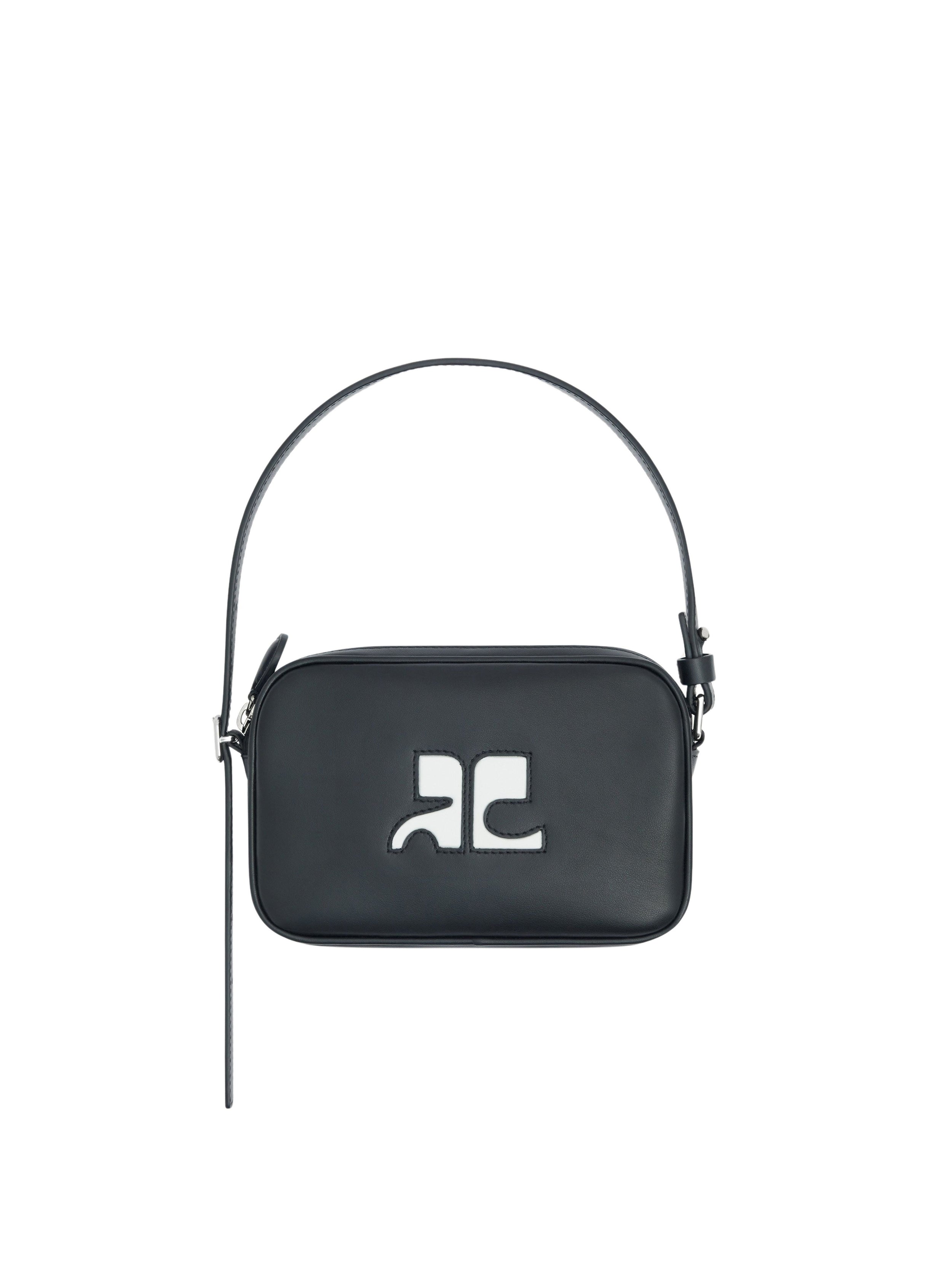 Sac Slim Camera logo ac en cuir - Courrèges - Black