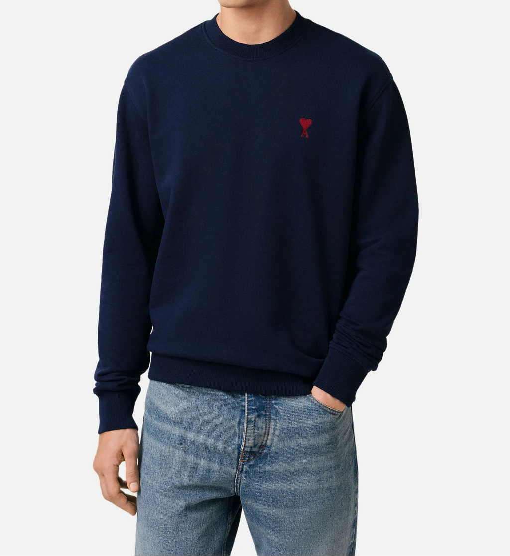 Sweatshirt Ami De Coeur – Ami Paris – Bleu Marine Rouge