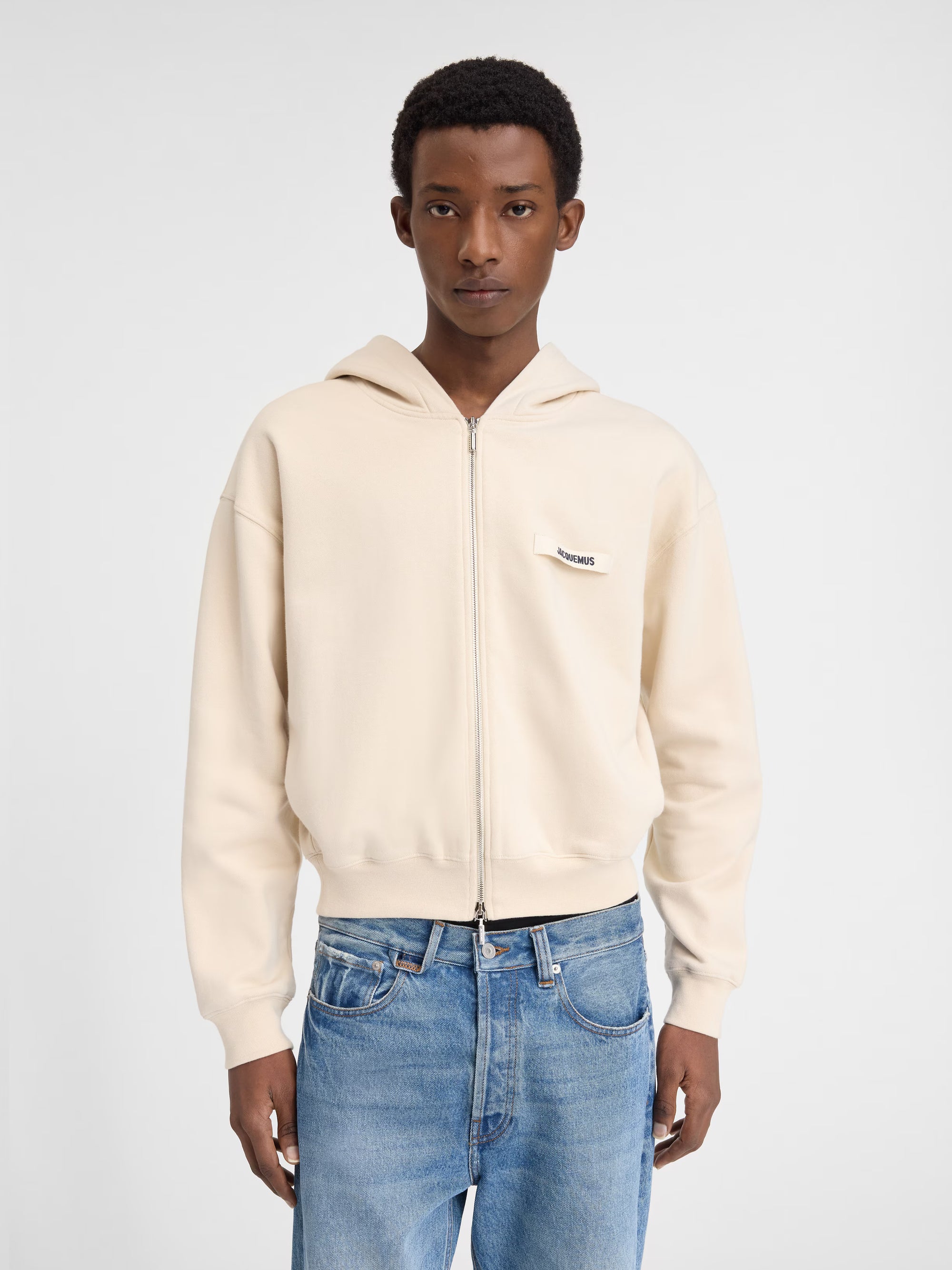 Hoodie Zippé Gros Grain – Jacquemus – Beige