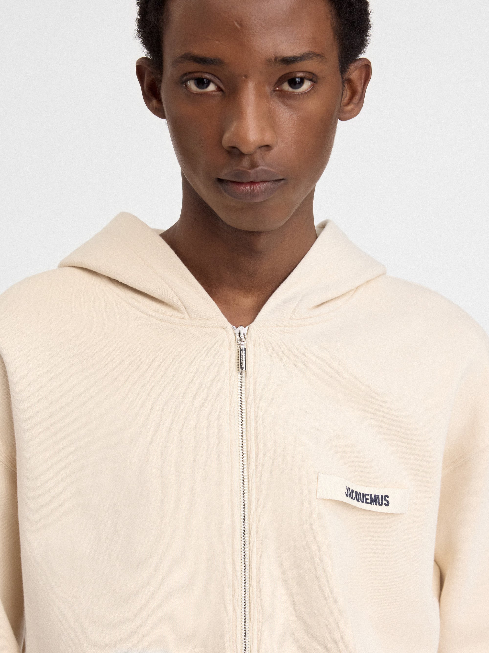 Hoodie Zippé Gros Grain – Jacquemus – Beige