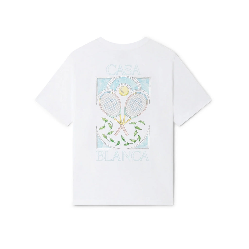 T-Shirt Tennis Pastel - Casablanca - Blanc