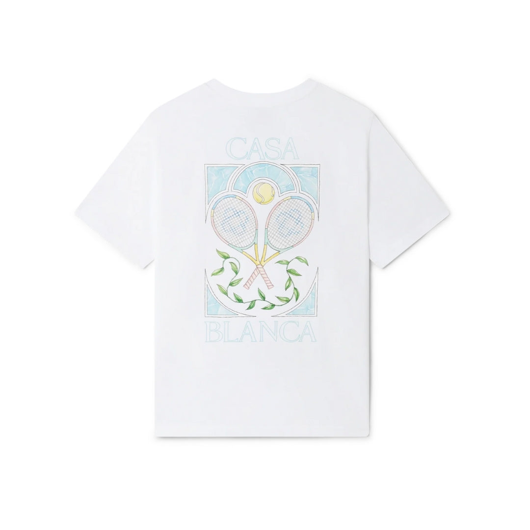 T-Shirt Tennis Pastel - Casablanca - Blanc