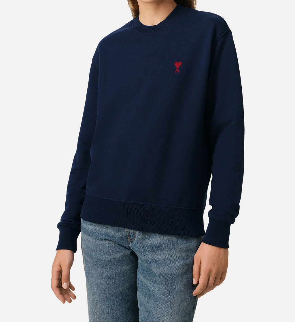 Sweatshirt Ami De Coeur – Ami Paris – Bleu Marine Rouge