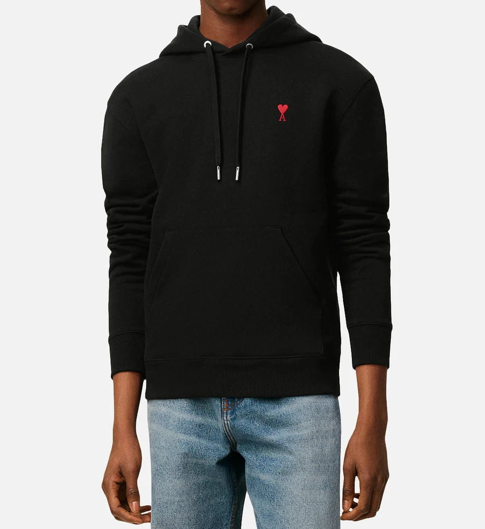 Hoodie Ami De Coeur – Ami Paris – Noir Rouge