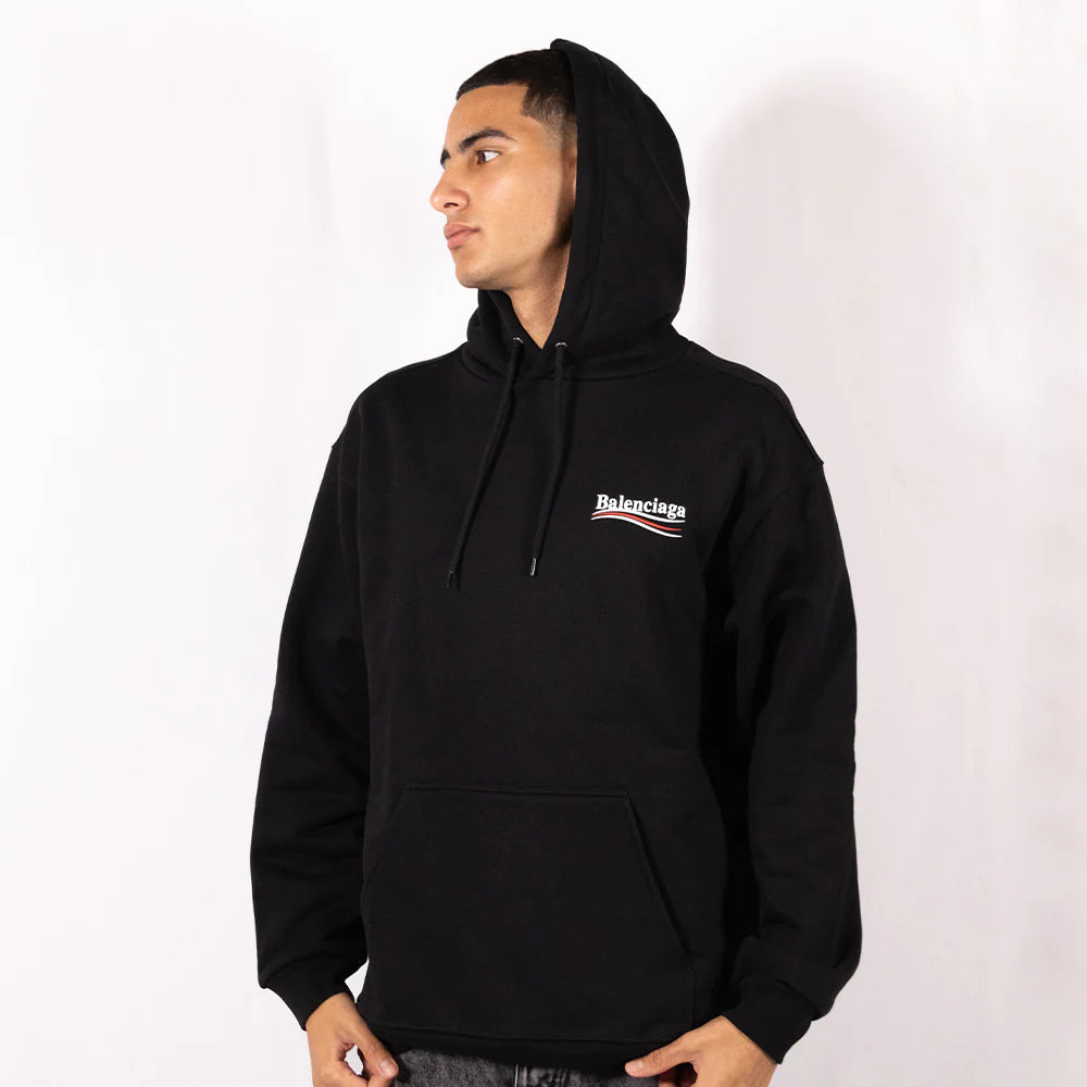 Hoodie Political Campaign - Balenciaga - Black