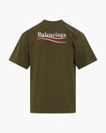 T-Shirt Political - Balenciaga - Kaki