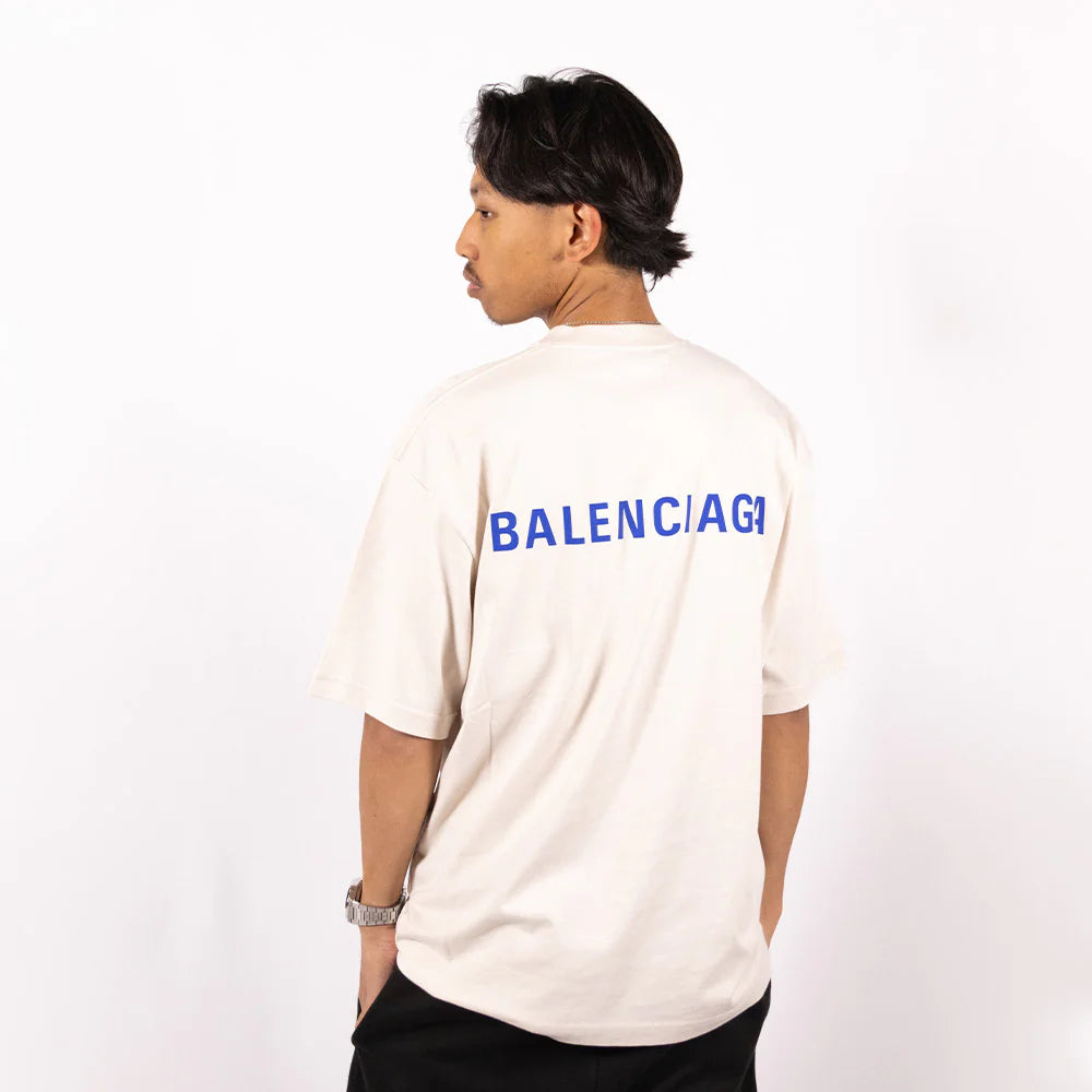 T-Shirt Logo - Balenciaga - Cream