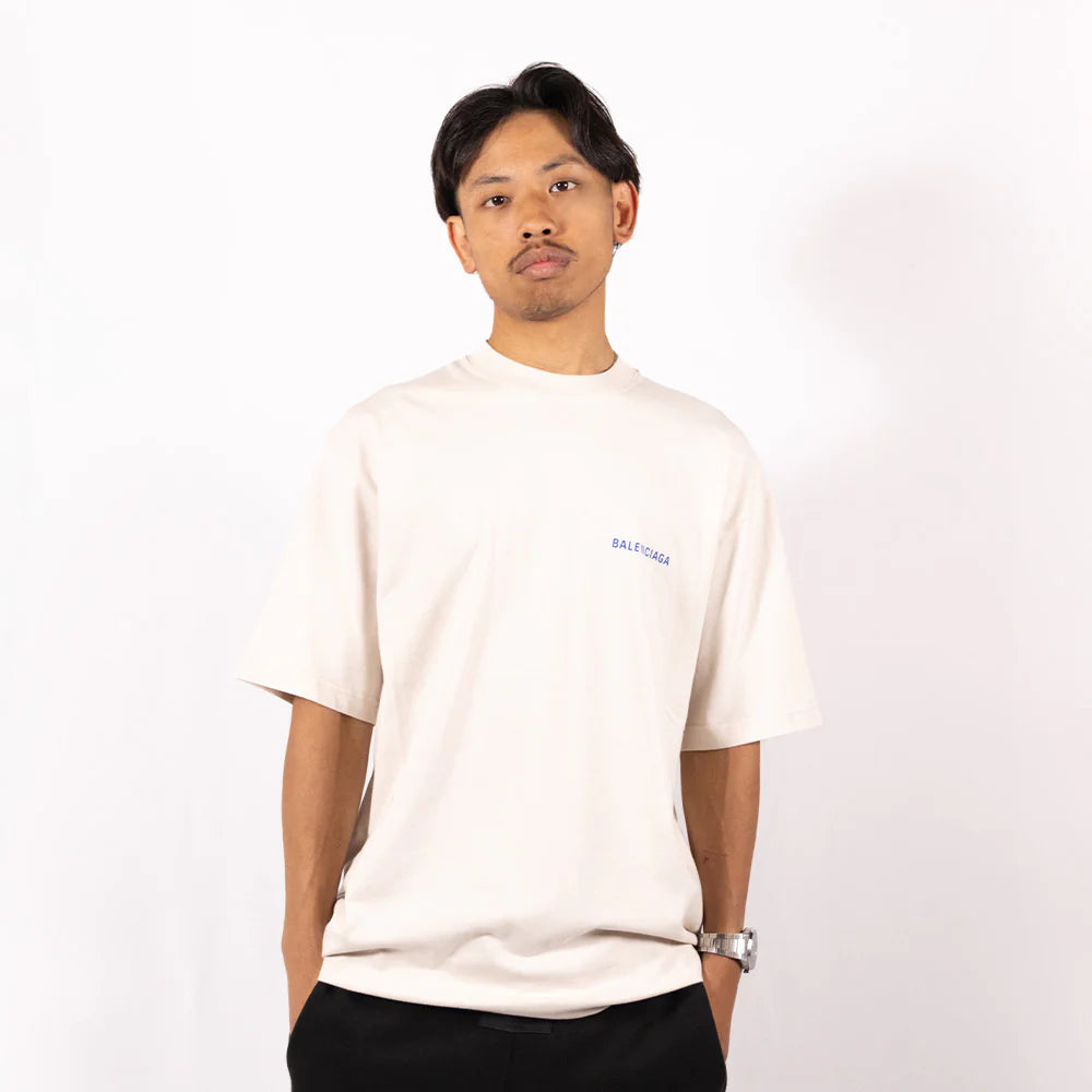 T-Shirt Logo - Balenciaga - Cream