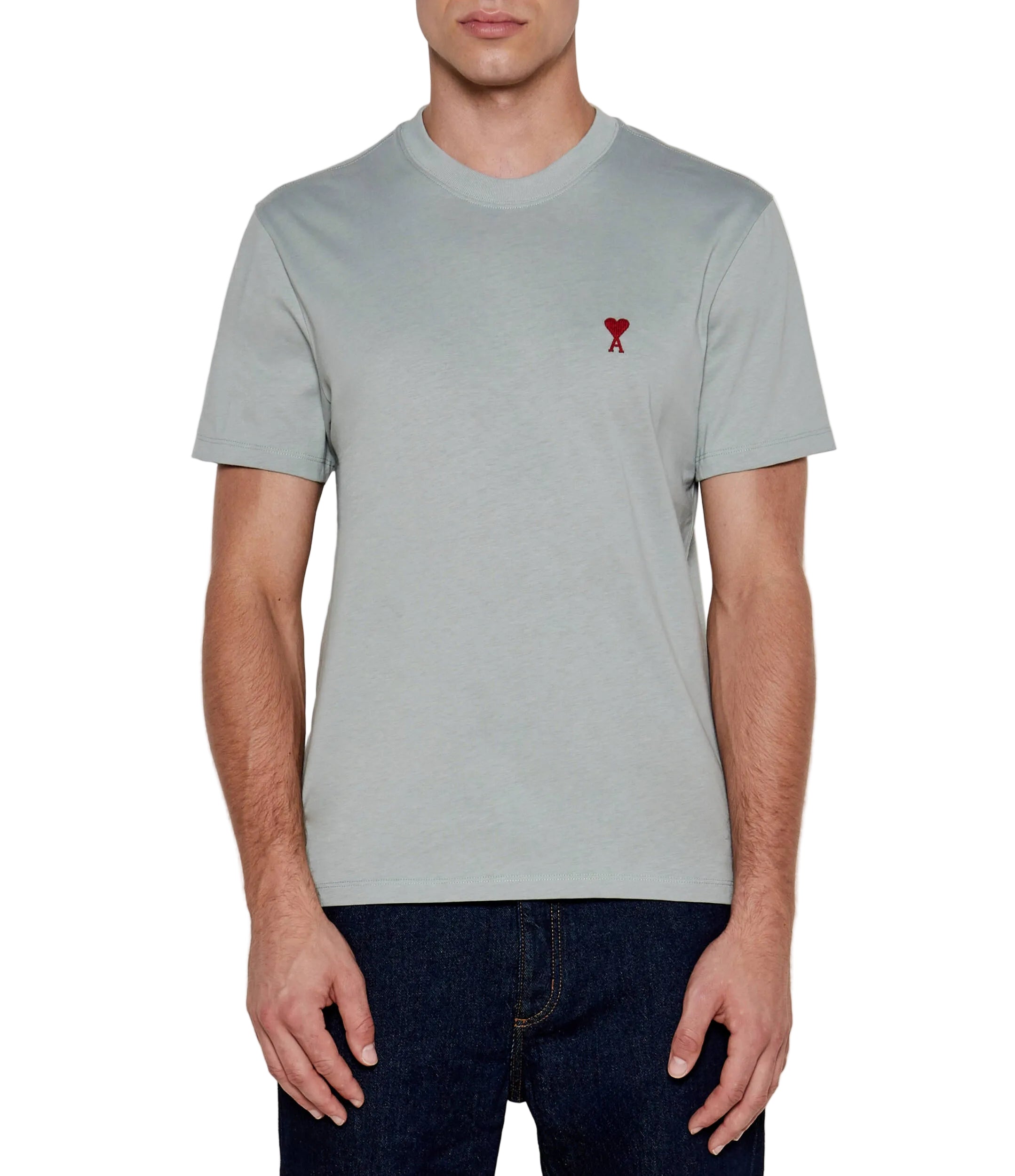 T-Shirt Ajusté Ami De Coeur – Ami Paris – Bleu Argile