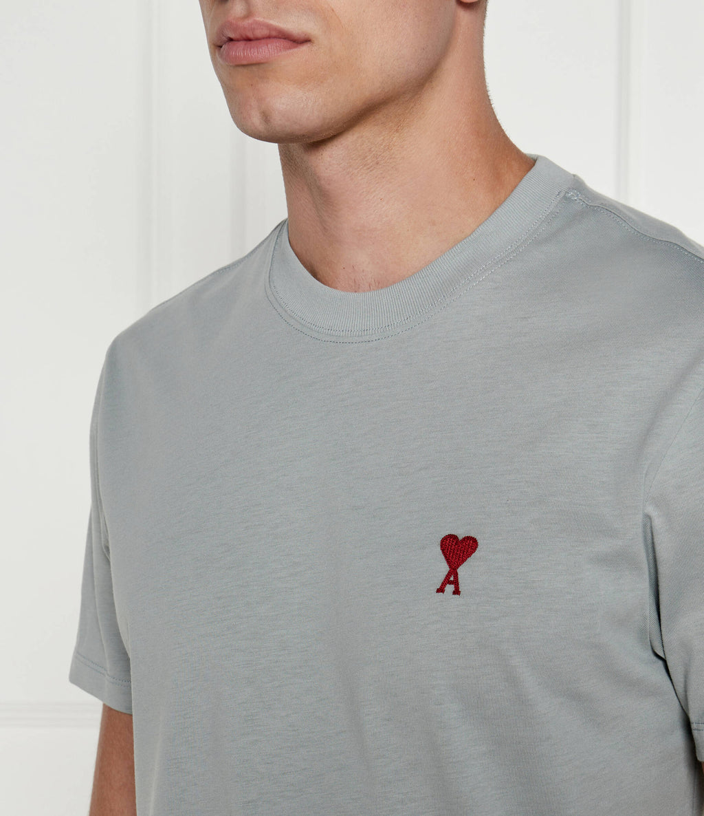 T-Shirt Ajusté Ami De Coeur – Ami Paris – Bleu Argile