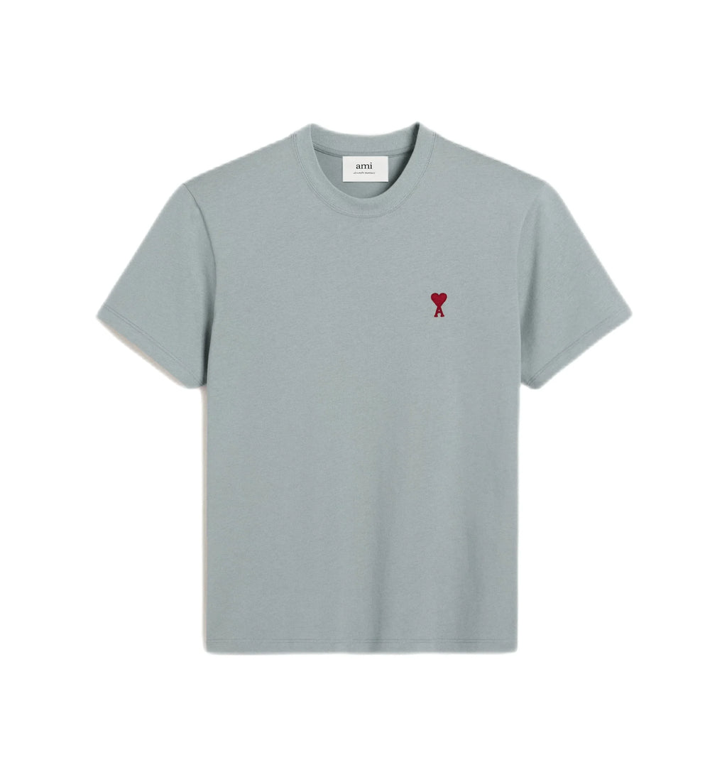 T-Shirt Ajusté Ami De Coeur – Ami Paris – Bleu Argile